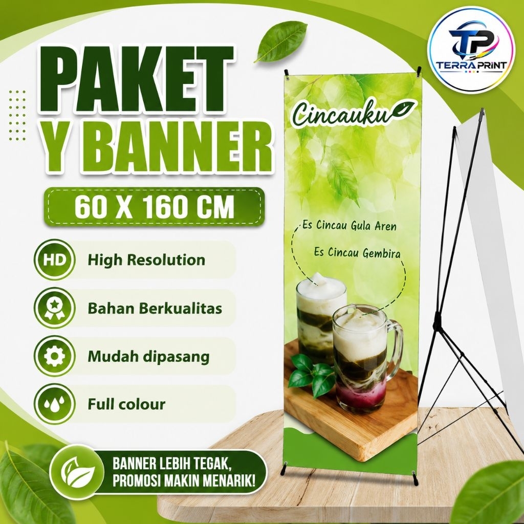 PAKET Y BANNER (CETAK + RANGKA)