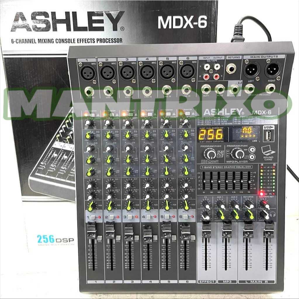 Mixer Ashley MDX 6 Original 6 Channel Bluetooth / MIXER MDX6 Mdx6 mdx 6 ASHLEY bagus Murah(Bisa COD)