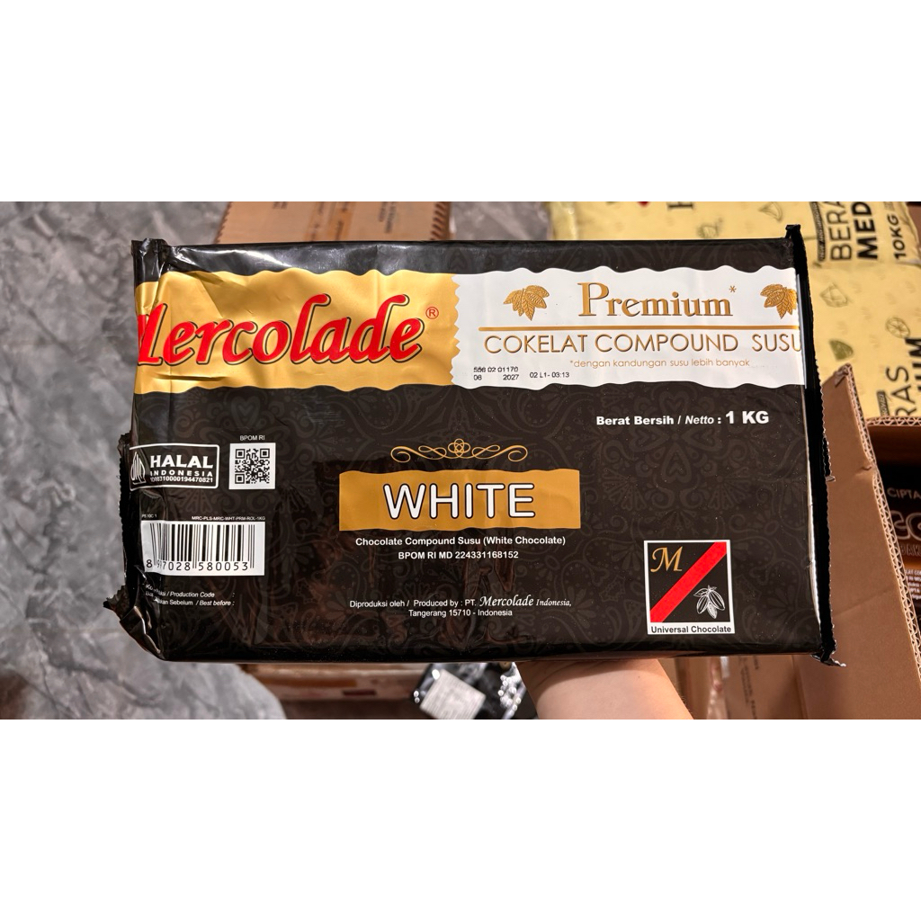 Mercolade Coklat Batang 1kg - varian white dan dark