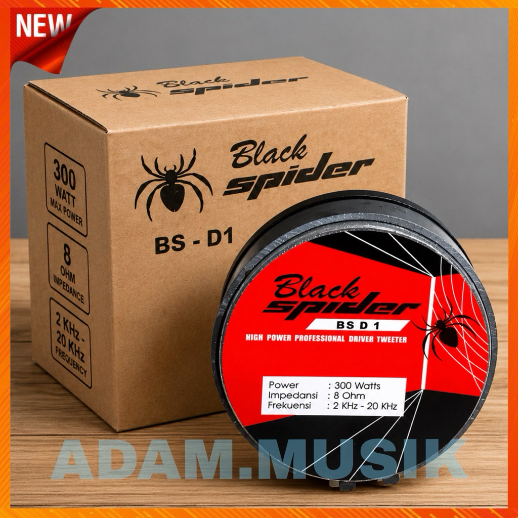 Driver Tweeter Black Spider BS D1 300 Watt 8 Ohm Original Treble Speaker Horn ( BISA COD )