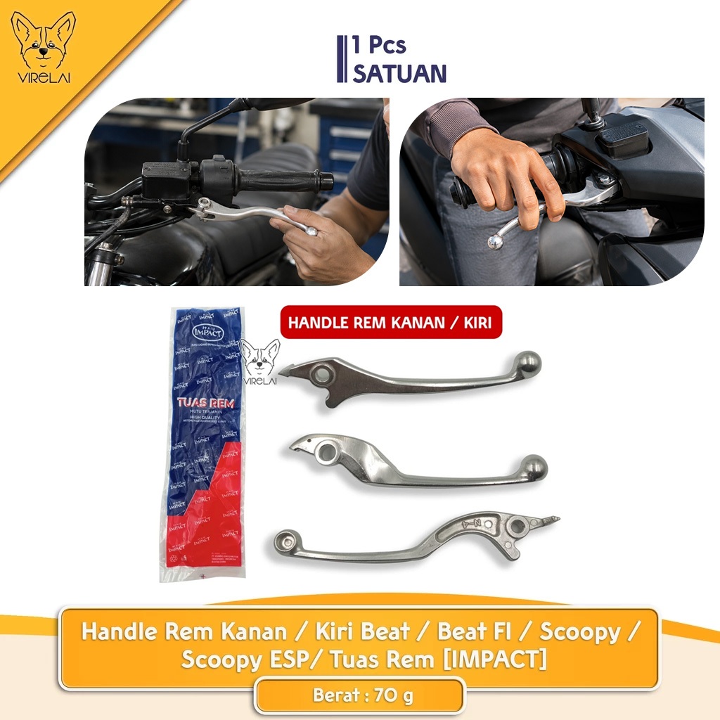 Handel Rem Kanan / Kiri Beat / Beat FI / Scoopy / Scoopy ESP / PCX 150 / Lever Steering Handle [IMPA