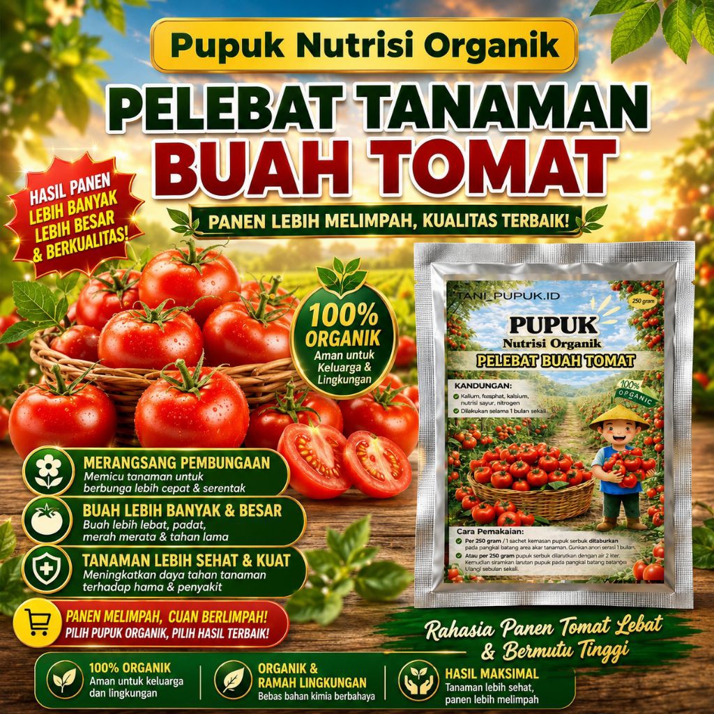 Pupuk booster buah tomat pupuk pelebat buah tomat