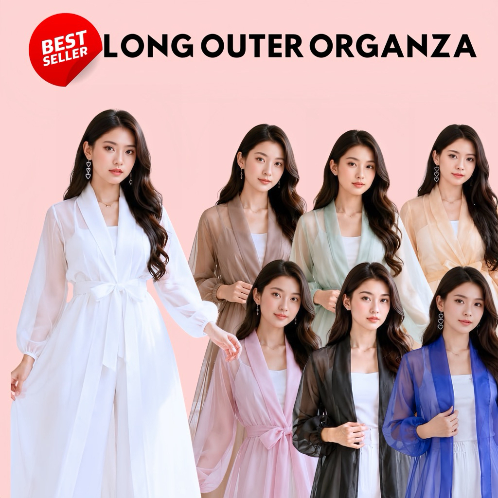 OUTER LONG KIMONO ORGANZA OUTER KONDANGAN