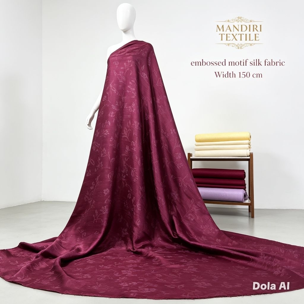 Kain Silk Embos Motif - Kain Silk Embos - Harga Tetera 0,5 Meter