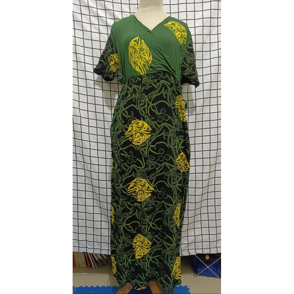 Daster Wanita warna hijau brand benang raja allsize