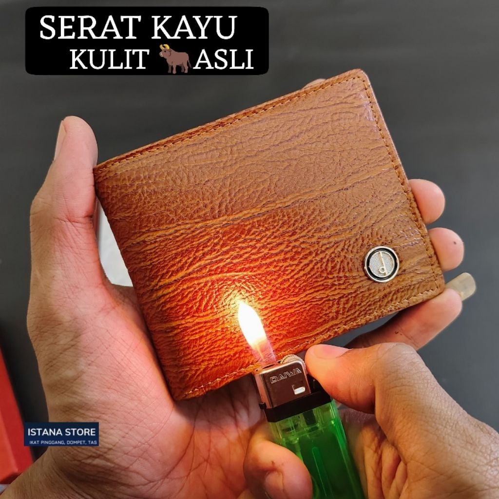 Dompet asli kulit sapi dompet tahan lama anti api kulit sapi