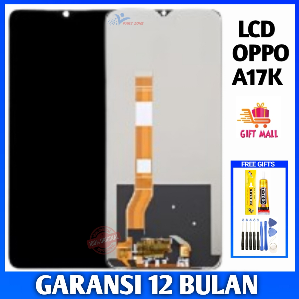 LCD OPPO A17K Fullset HP Touchscreen OPPO A17K Free Lem Glass Touch