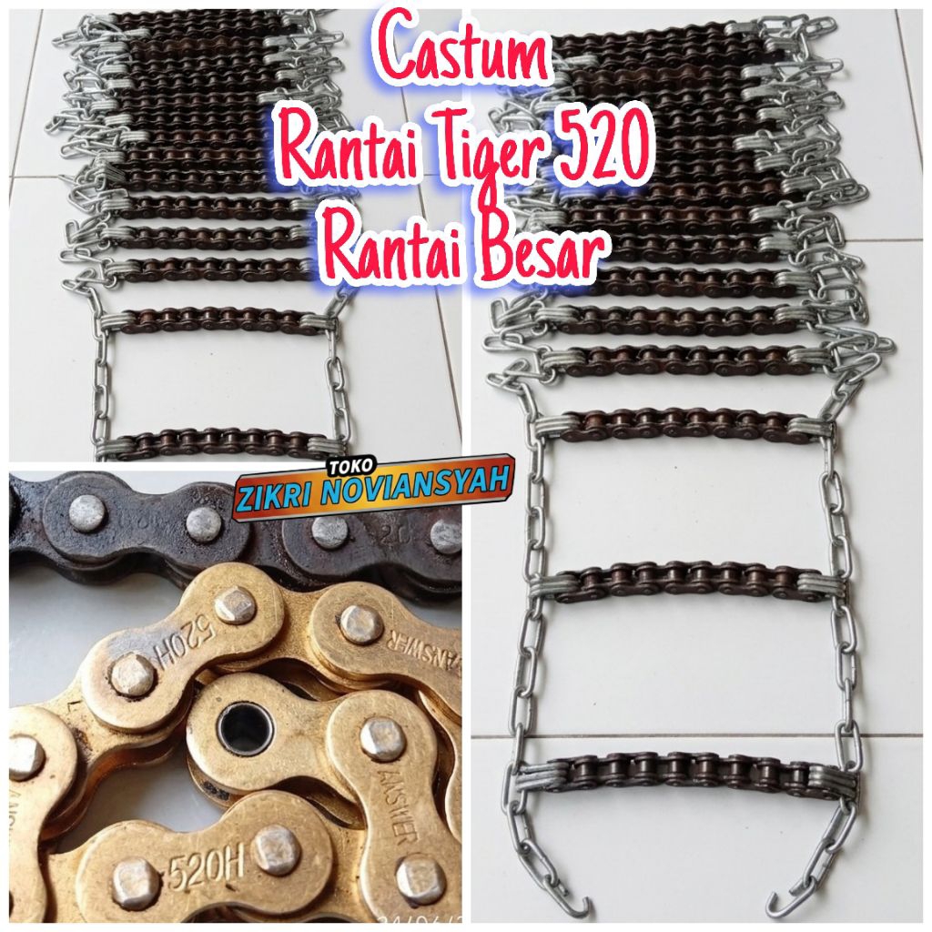 CASTUM RANTAI TIGER 520 RANTAI BAN MOTOR RANTAI BESAR