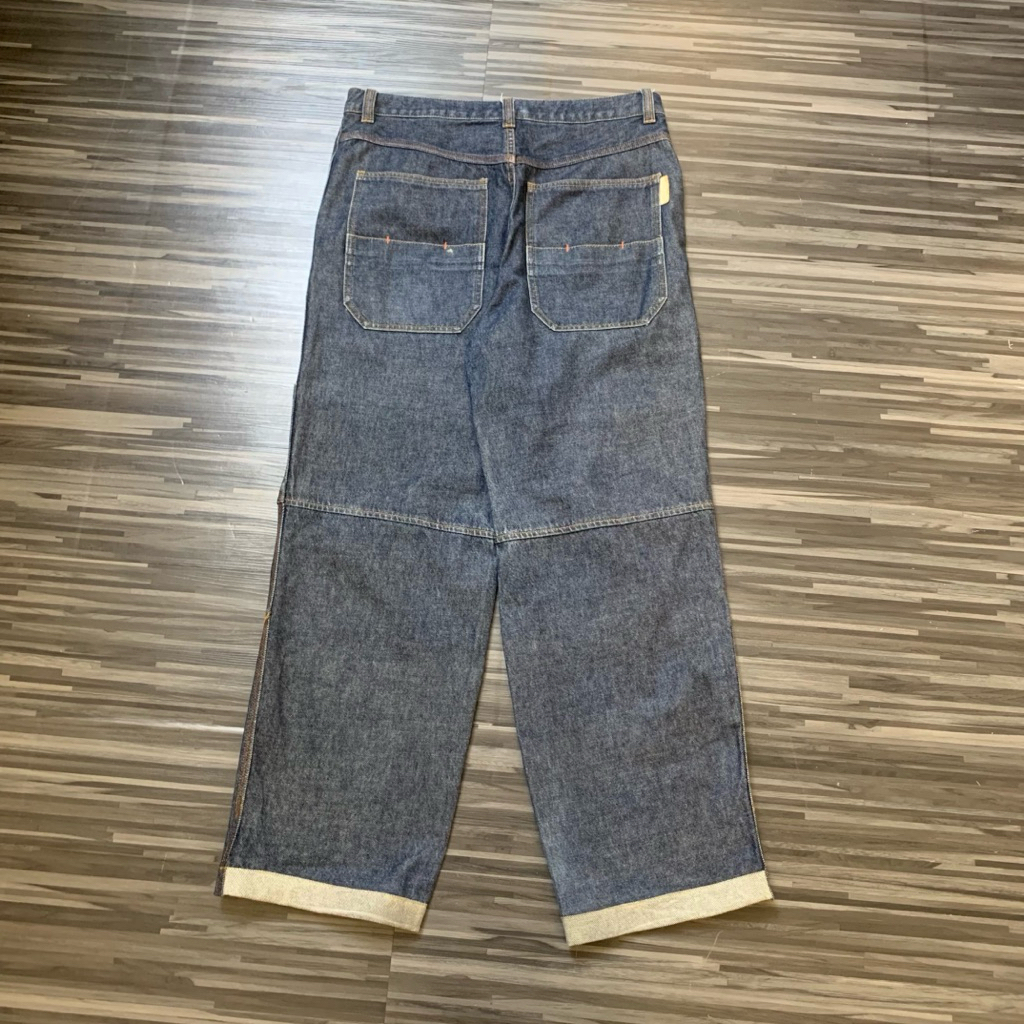 celana panjang denim pants baggy jeans skte Y2k double knee a2p second original