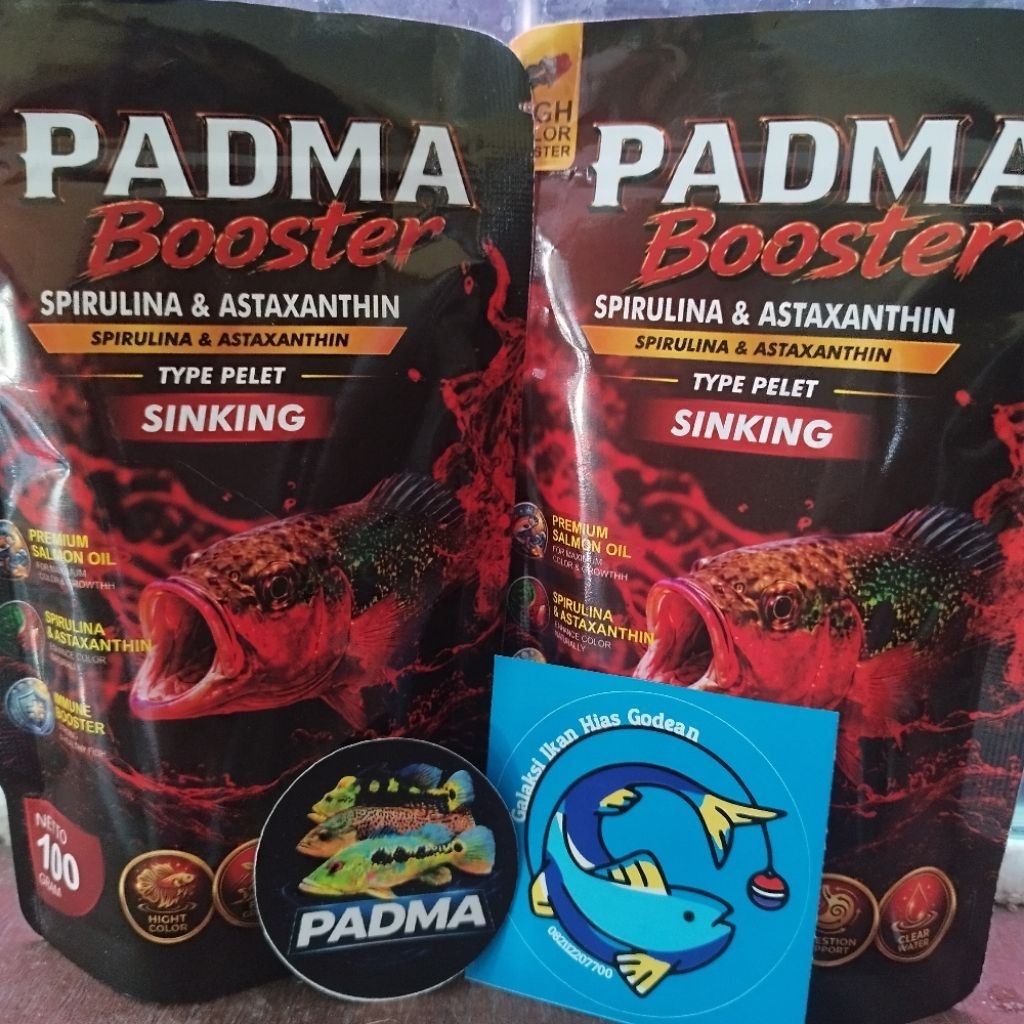 PADMA Red Booster Pelet Menaikkan Warna Merah Pbass Fogo Sinking 100g