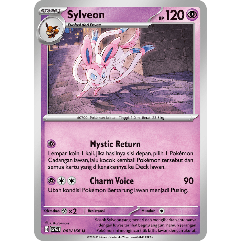 Pokemon Sylveon TCG Kartu Bulk Common