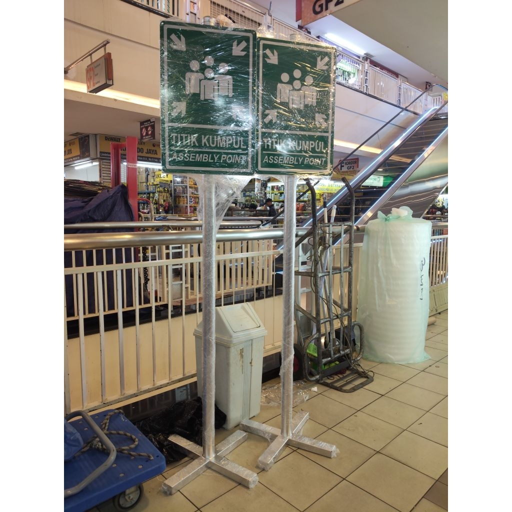ASSEMBLY POINT TITIK KUMPUL + TIANG 1,5 METER BERKUALITAS