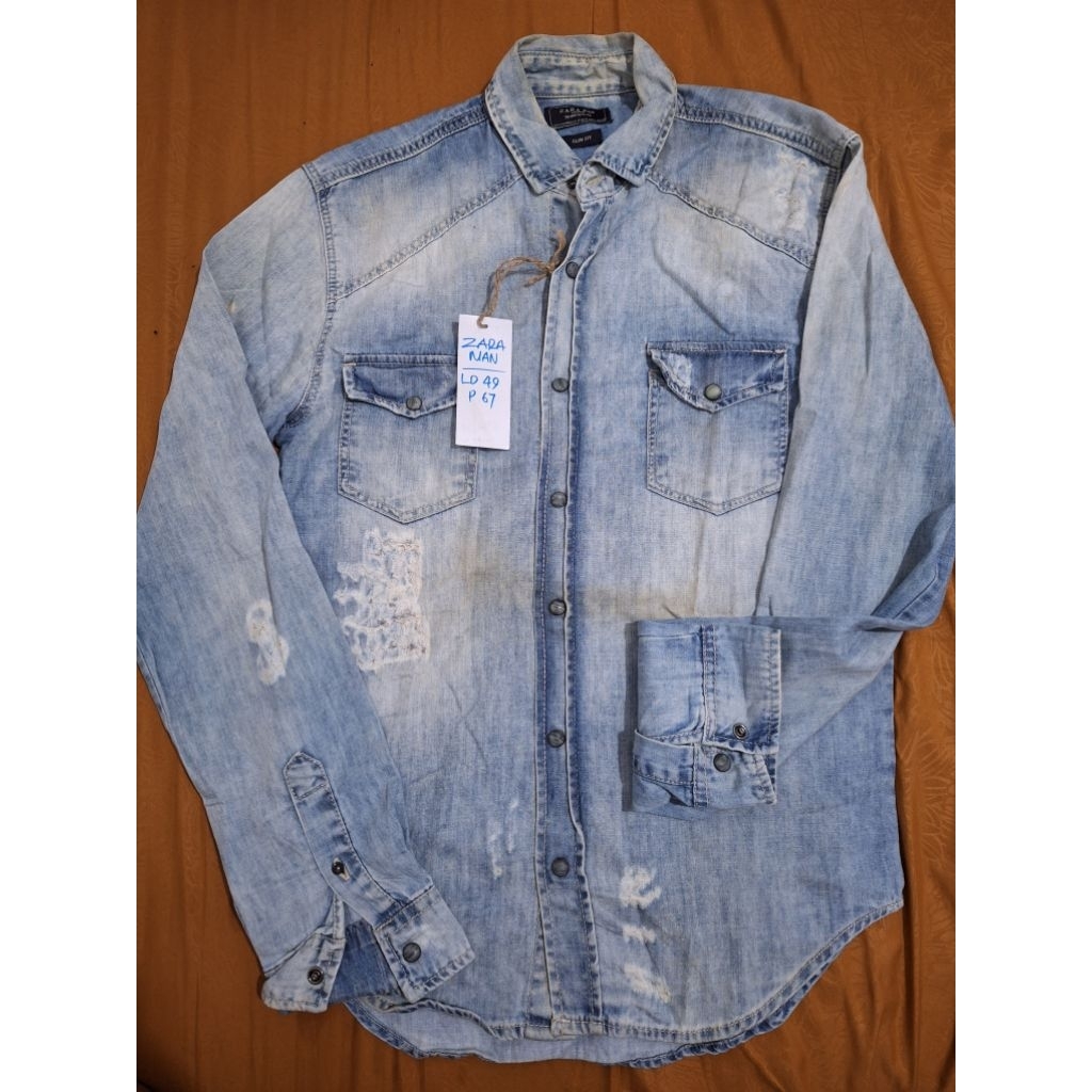 ZARA DENIM WESTERN SHIRT SIZE S