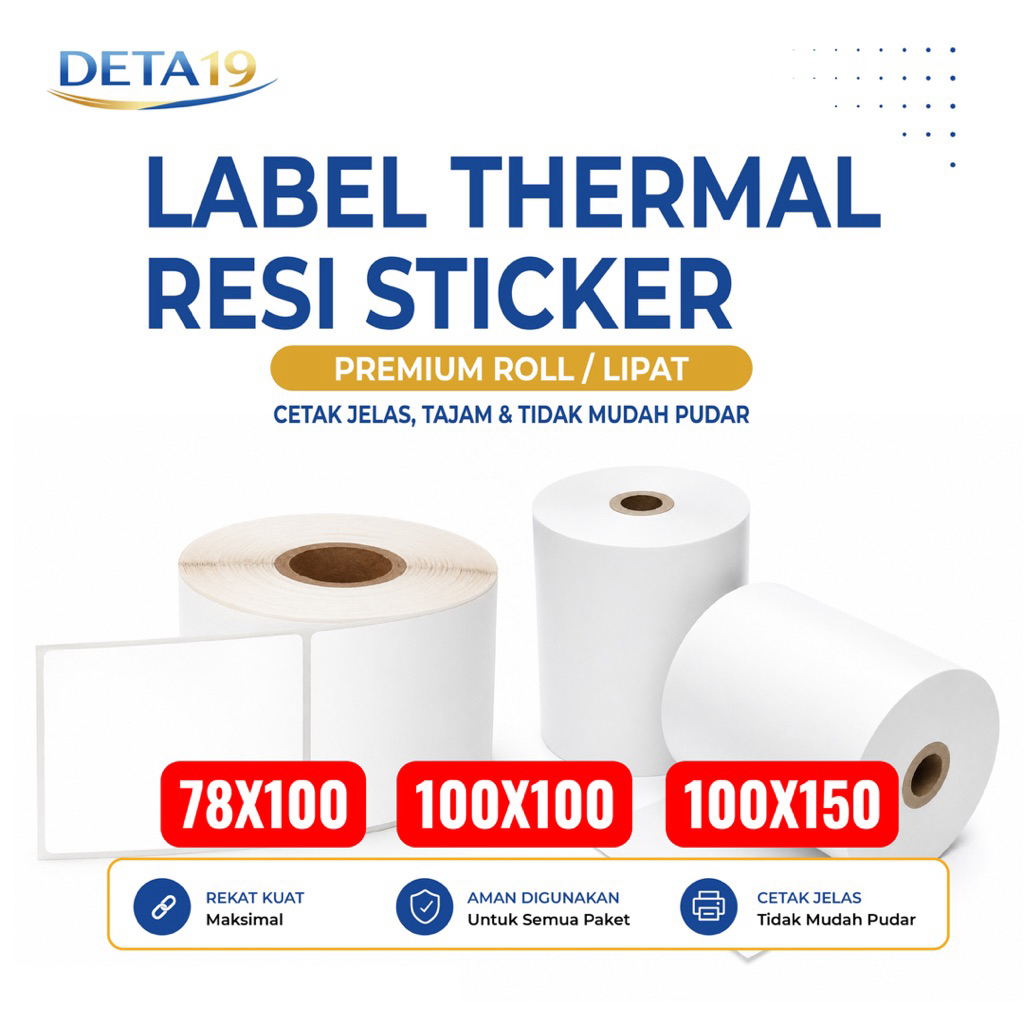 Label Thermal Resi Sticker Barcode GOLDWIN PREMIUM ROLL/ LIPAT