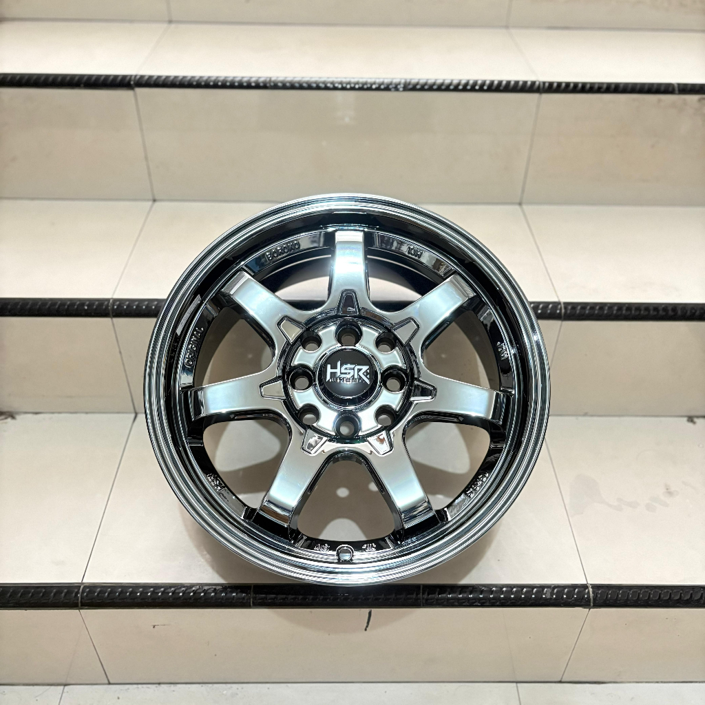 Velg mobil r15 model te37 black chrome mobilio ignis hsr boroko tjh R15 baut 4