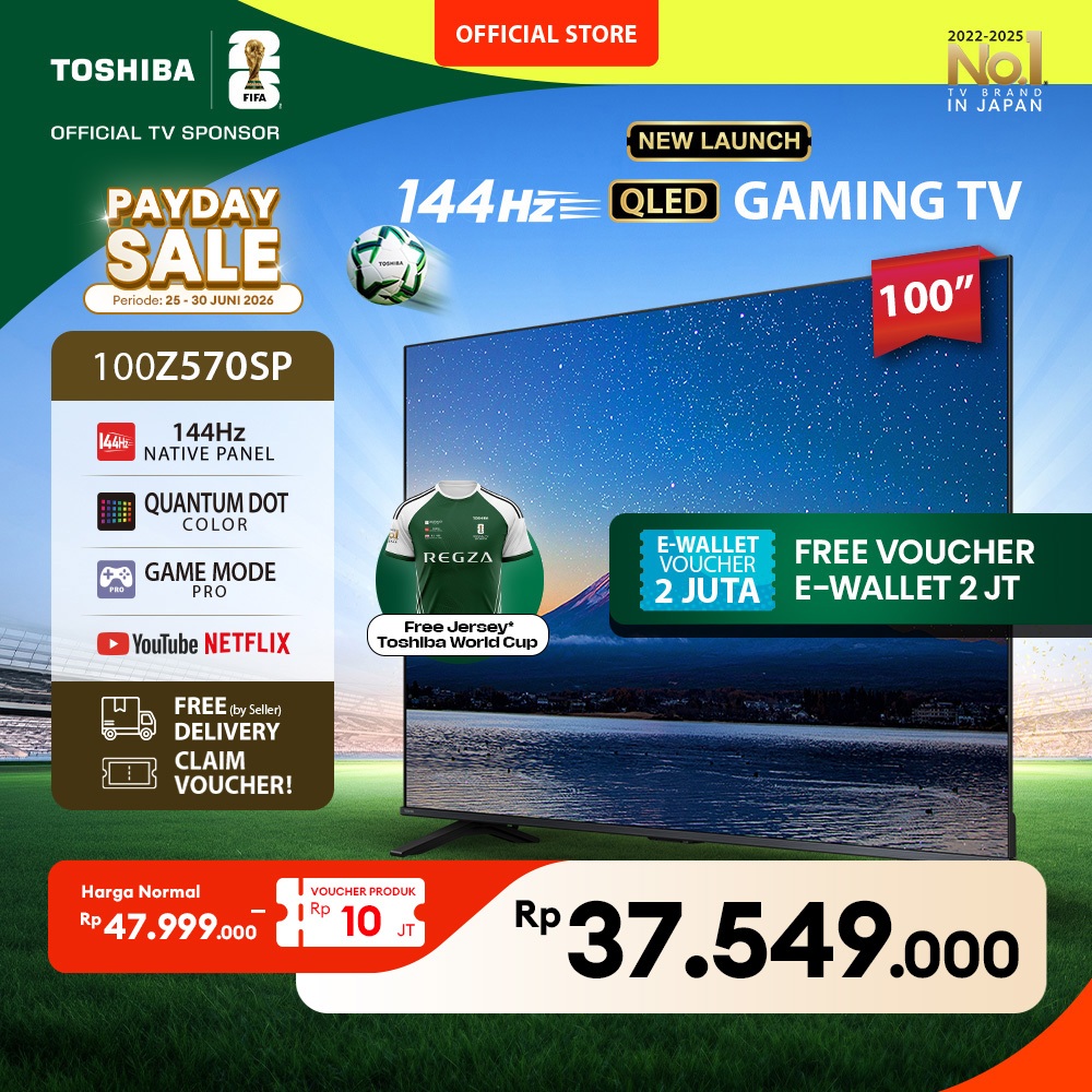 [AI 4K QLED 144Hz] Toshiba TV 100" 4K UHD Gaming 144Hz AI Smart TV - Dolby Vision IQ + Atmos Regza Z