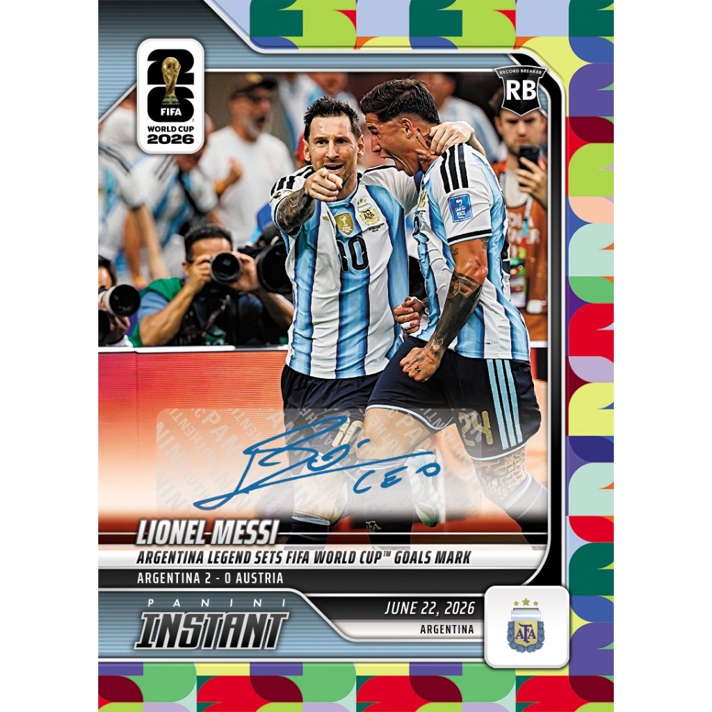 Fullprint Replica Kartu Mainan Anak Bola tanda tangan messi pemecah rekor