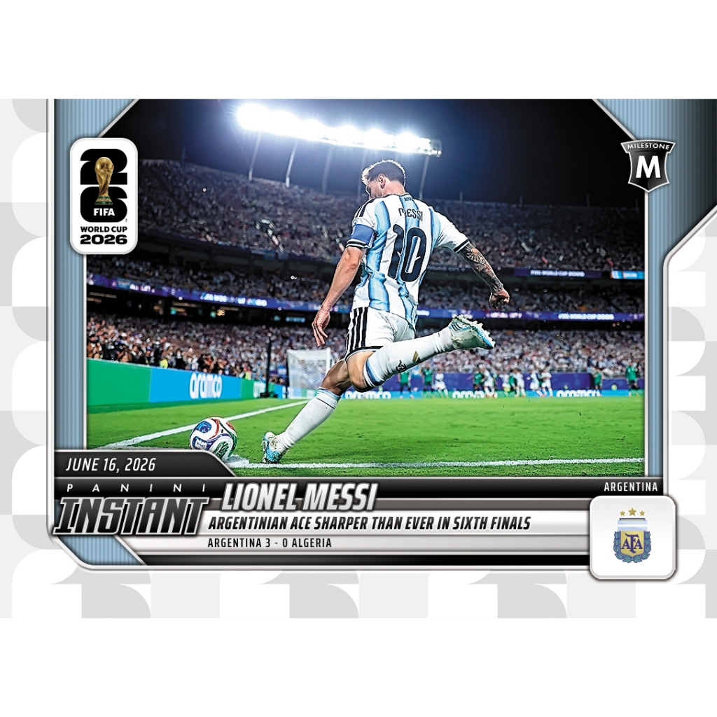 Fullprint Replica Kartu Mainan Anak Bola messi hattrick