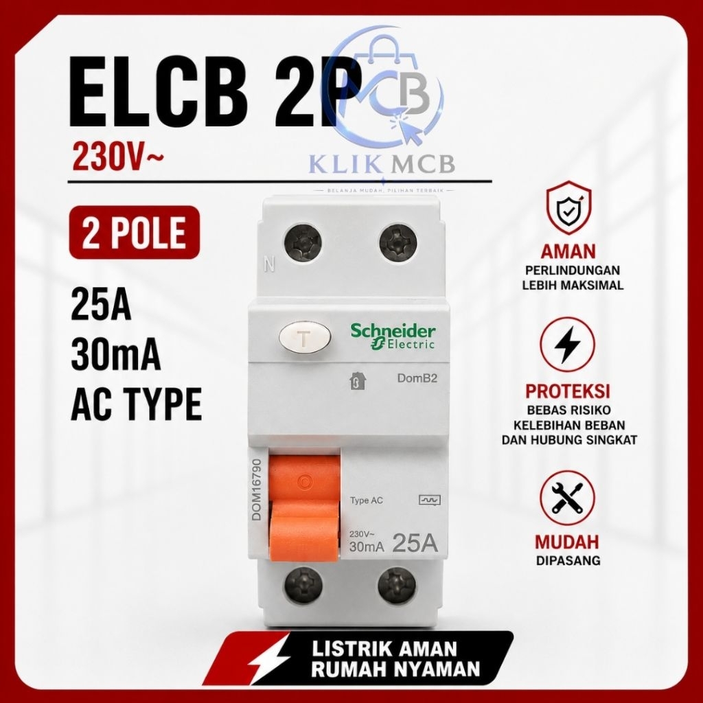 Elcb domae 2pole 25a 30ma elcb domae 25a 30ma