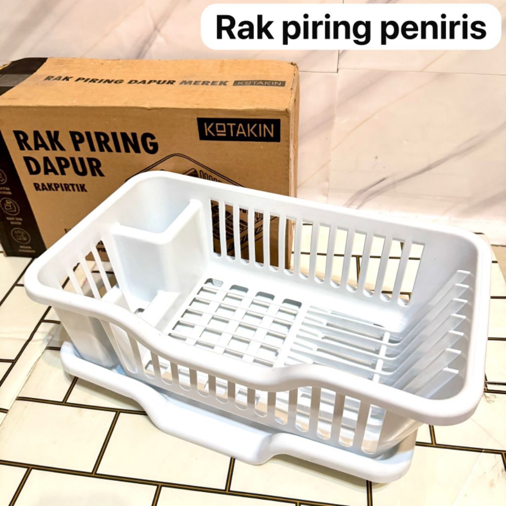 Rak piring plastik kotakin | peniris cucian piring