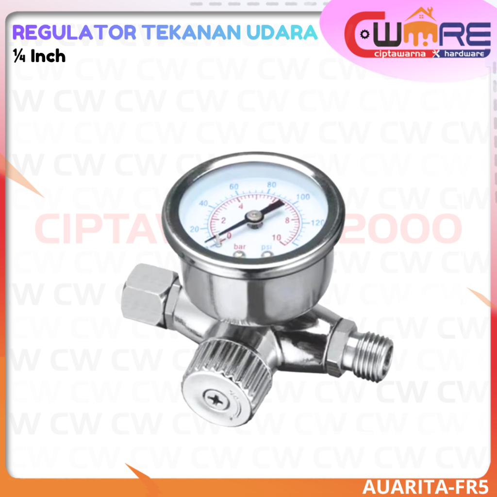 Auarita Italco Fr5 Air Regulator Spray Gun Angin Udara 1/4" Inch - CW2H