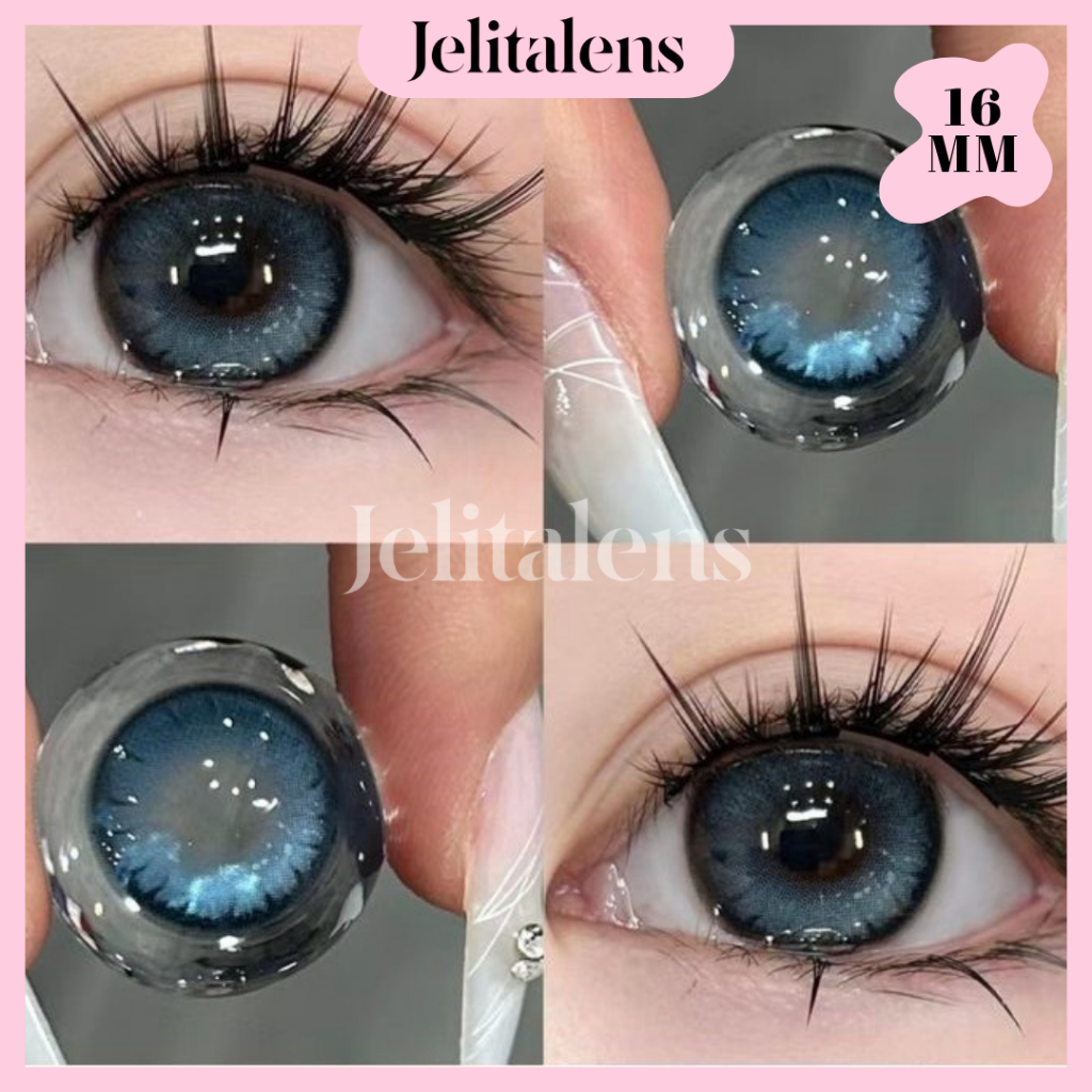 J24 Softlens Biru 16 MM Mata Boneka Big Eye Normal Minus / Softlens Biru / Softlens / Soflens Prince