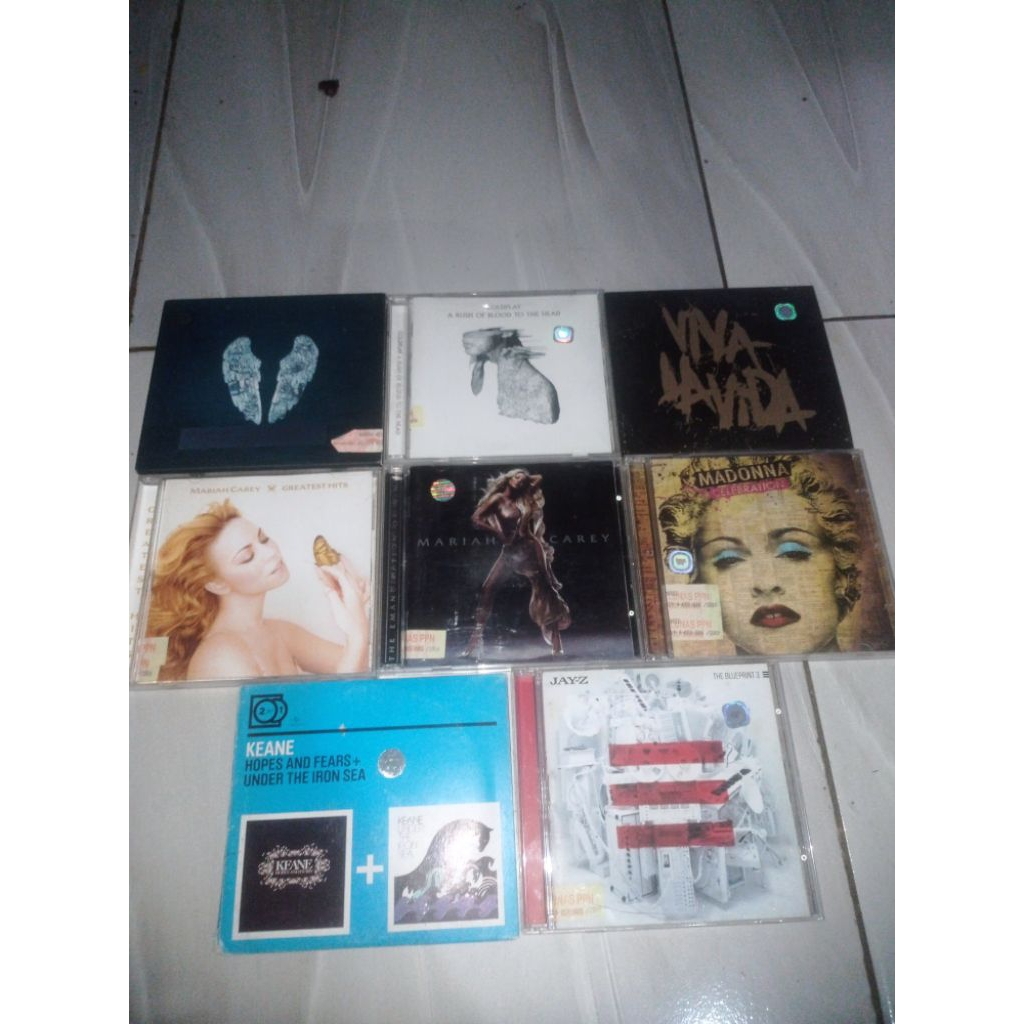 Kaset CD original - Coldplay - Mariah Carey - Madonna - Keane JAY Z