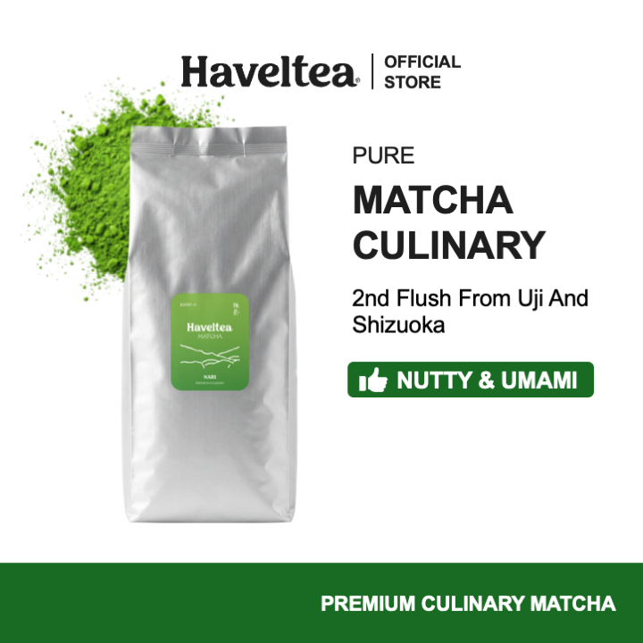 Haveltea Premium Culinary Grade Matcha Powder 100%  UJI Matcha Japan 1000GR/1KG