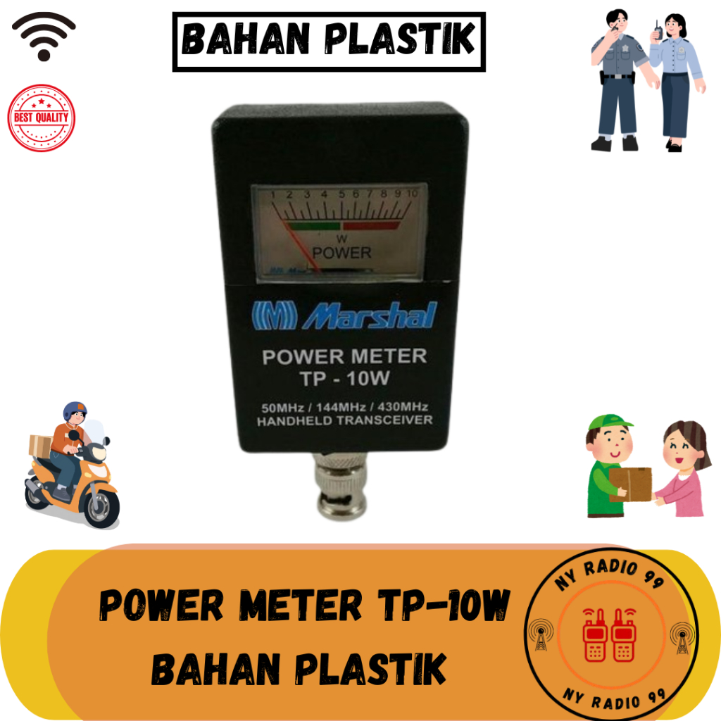 Power Meter Marshal TP 10W Power Meter untuk HT Bahan Plastik