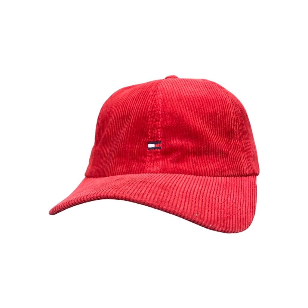 Topi Cap Tomtom Red Corduroy OSFA Second Original Murah