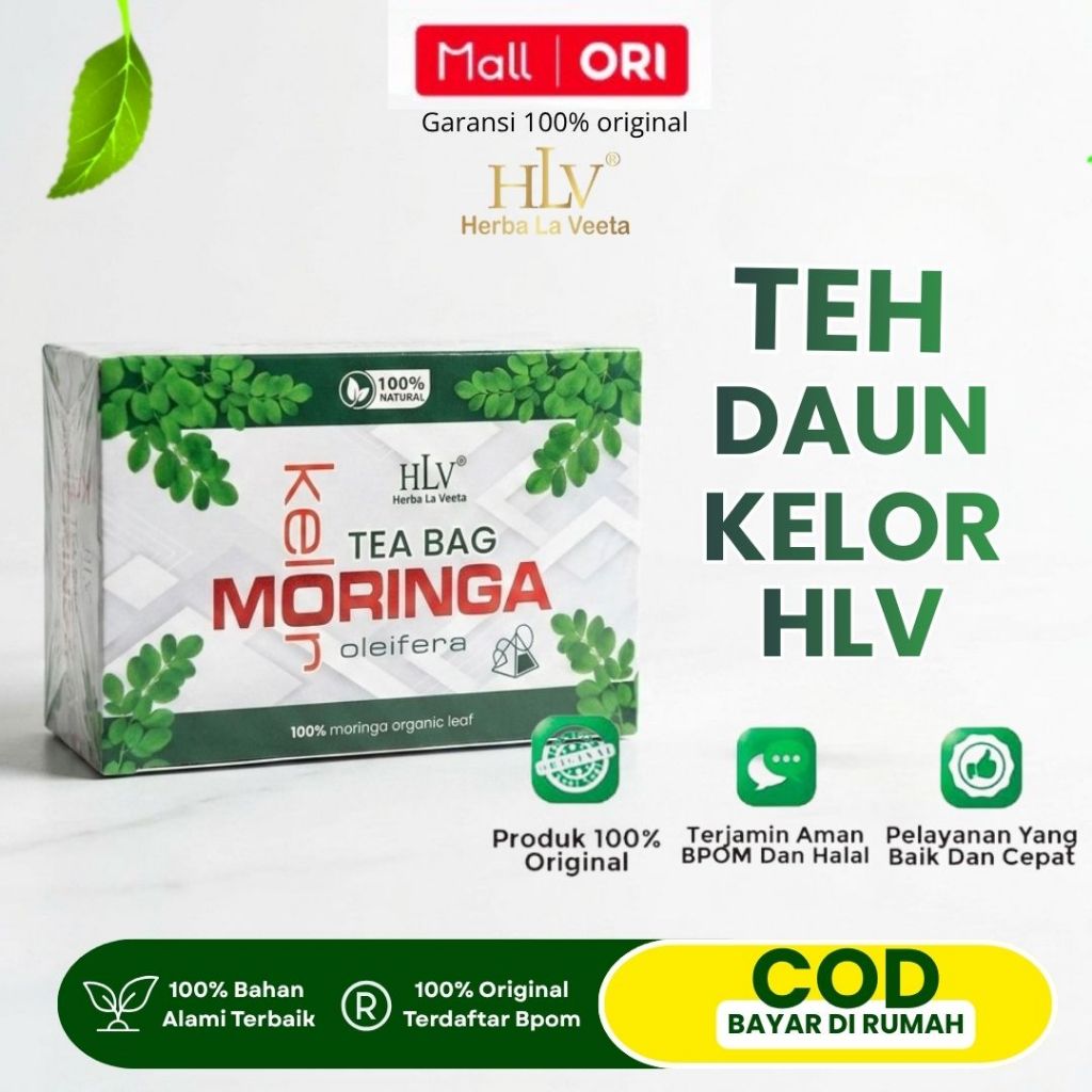 HLV - Teh Daun Kelor / Moringa Tea Antioksidan&detoksifikasi tubuh isi 10sachet @2gram