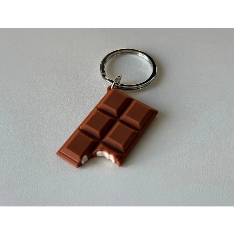 Cuero Chocolate Bar Keychain Gantungan Kunci Cokelat Batang 3D Print Unik Lucu Aksesori Tas