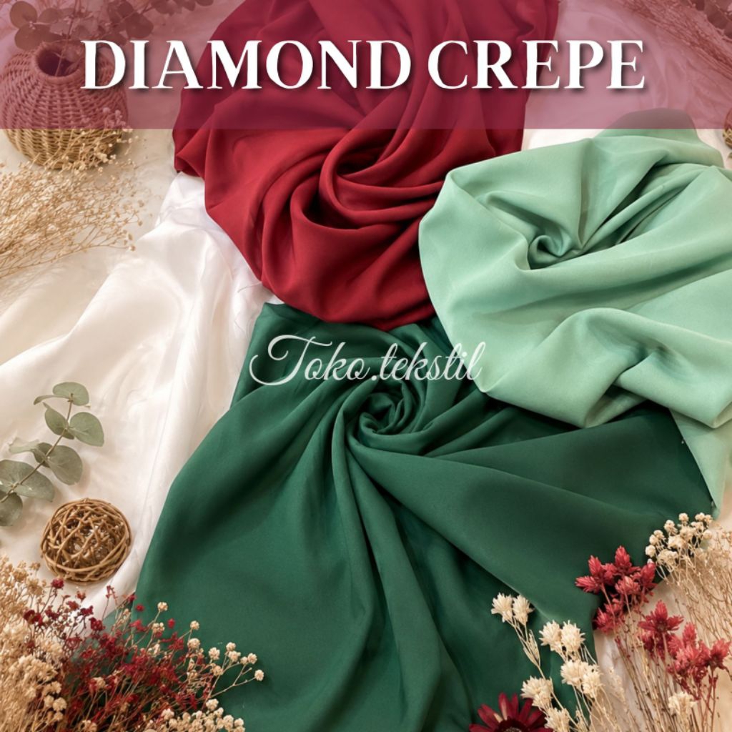 KAIN DIAMOND ITALIANO GEORGETTE CREPE / CREPE DIAMOND / KAIN DIAMOND PREMIUM BAHAN JILBAB HIJAB PASH