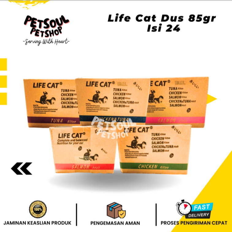 Life Cat Dus Isi 24 / Life cat Makanan Basah Kucing Dus isi 24