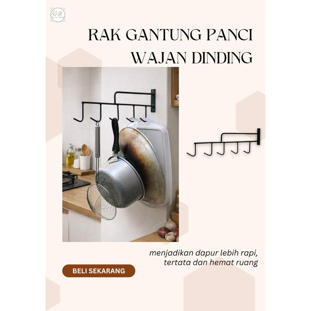 Rak Gantung panci wajan dinding