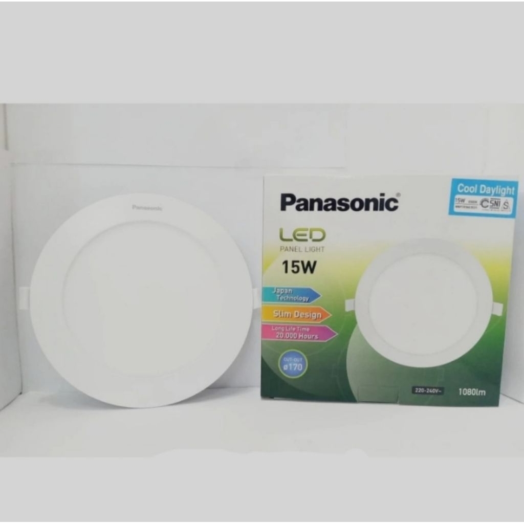 LAMPU LED PANEL BULAT DOWNLIGHT (SLIM) PANASONIC 15 WATT NNP 74566/NNP 74556