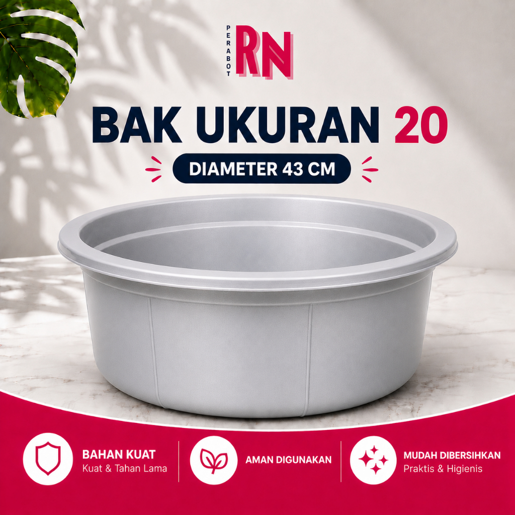 (3 PCS) BAK UKURAN 20 / BAK CUCI BAJU / BAK PLASTIK / BAK PLASTIK JUMBO