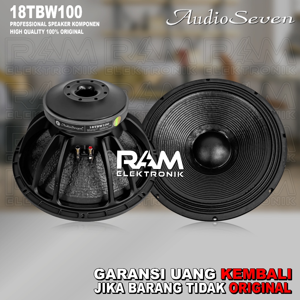 Komponen Speaker 18 Inch AUDIO SEVEN 18TBW100 | 18 TBW 100 Magnet 3cm Original