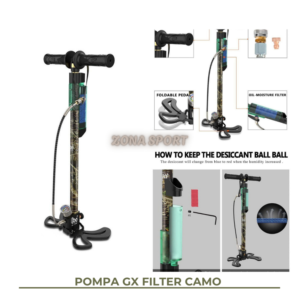 POMPA GX FILTER CAMO ORIGINAL POMPA PCP 6000 PSI BERKUALITAS