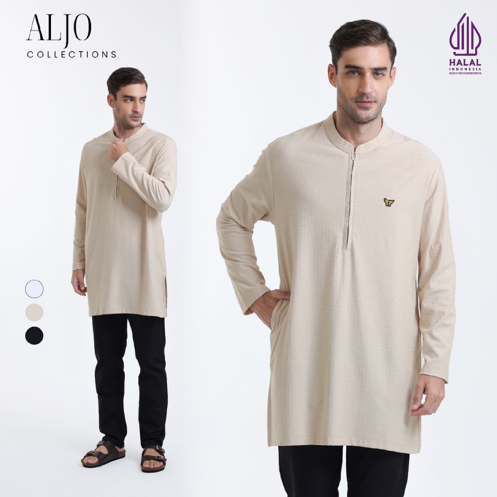 Emba Classic - Aljo Koko Kurta  Pria Lengan Panjang Regular Premium Textured Knit