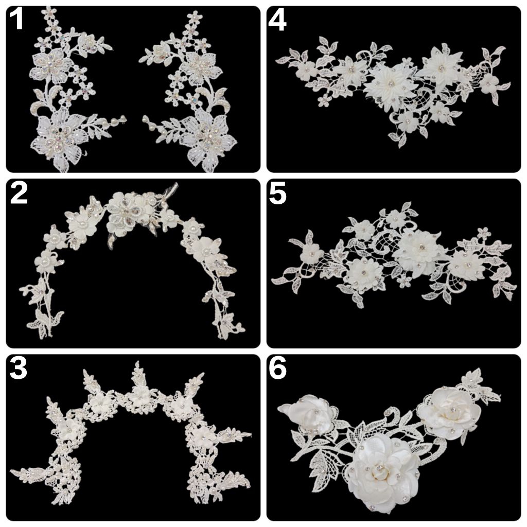 Hairpiece Lace / Korsase Brukat ,Korsase Rambut ,Korsase Gaun, Aksesoris Rambut/Gaun