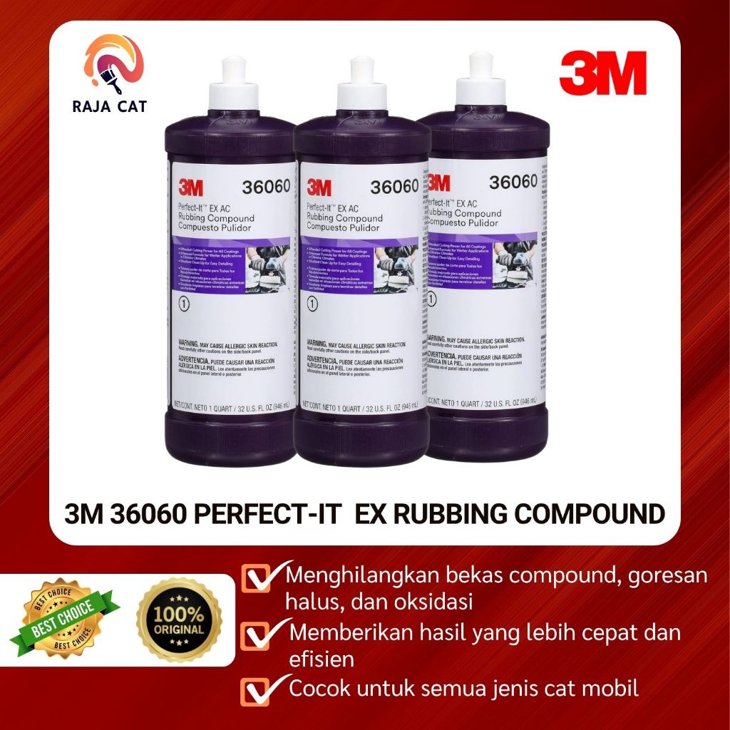 3M 36060 Perfect-it EX Rubbing Compound - Kompon Untuk Body Repair Mobil