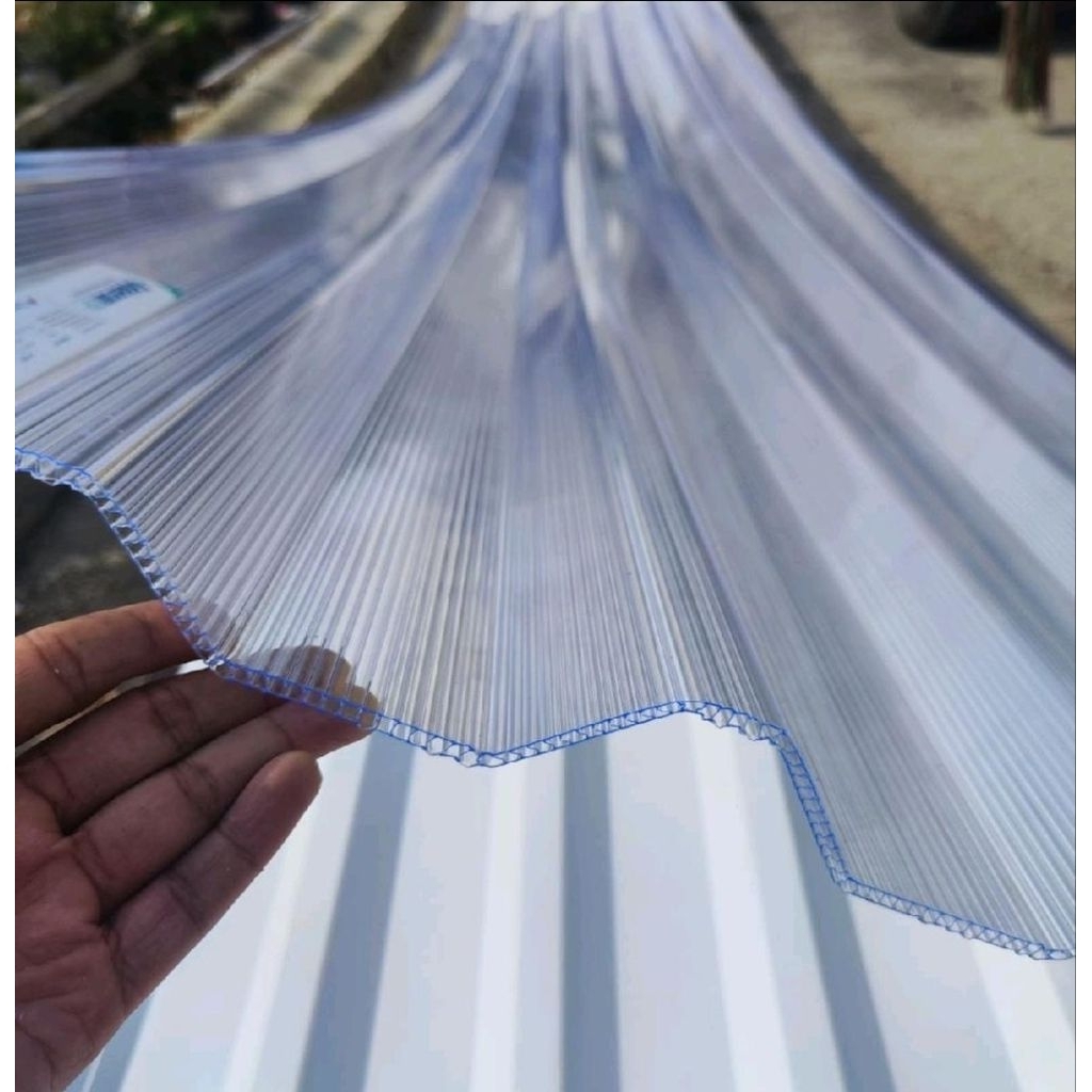 Atap Transparan singgel layer alderon