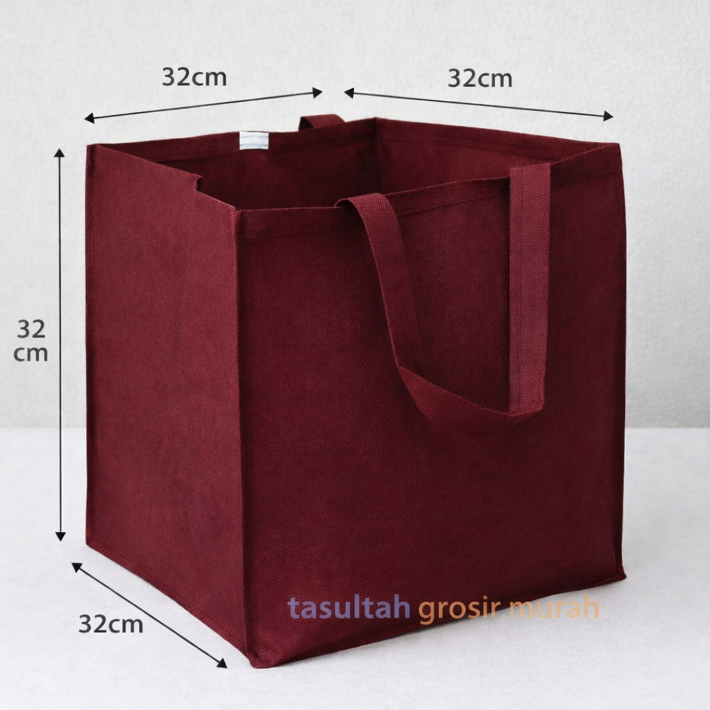 1pc tas spunbond 30x30x30 cm 35x20x45 utk dus kue tart / hajatan / tumpeng / pizza / nasi besek kota