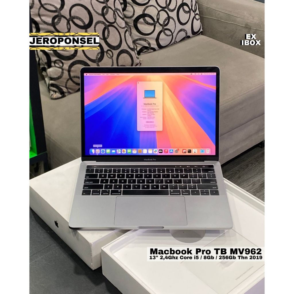 MACBOOK PRO 2019 i5 256GB GRAY EX IBOX MULUS ORIGINAL GARANSI
