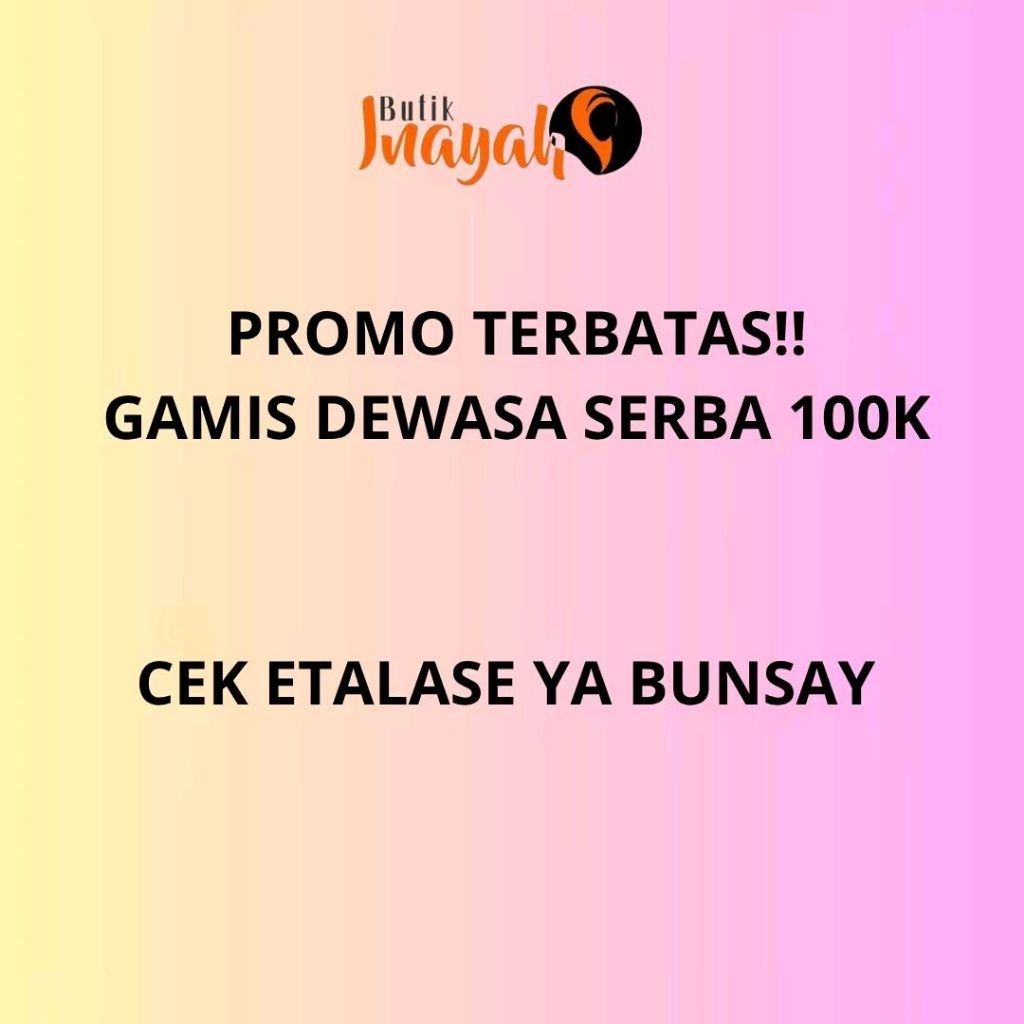 Promo gamis Basma 100 Ribuan - Gamis nibras - Gamis murah//