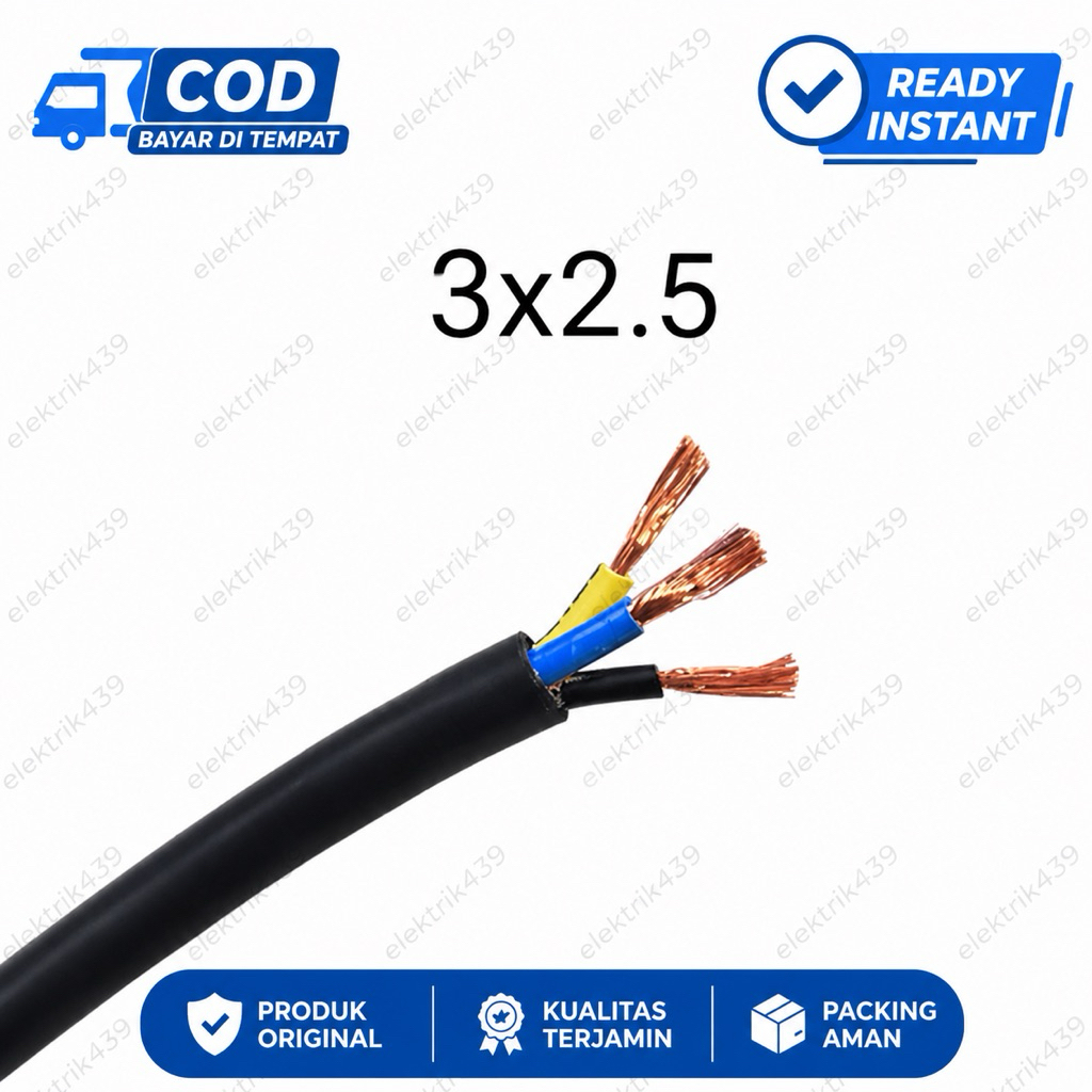 Kabel Perdana ECERAN / METER  3x2.5  PERDANA NYYHY