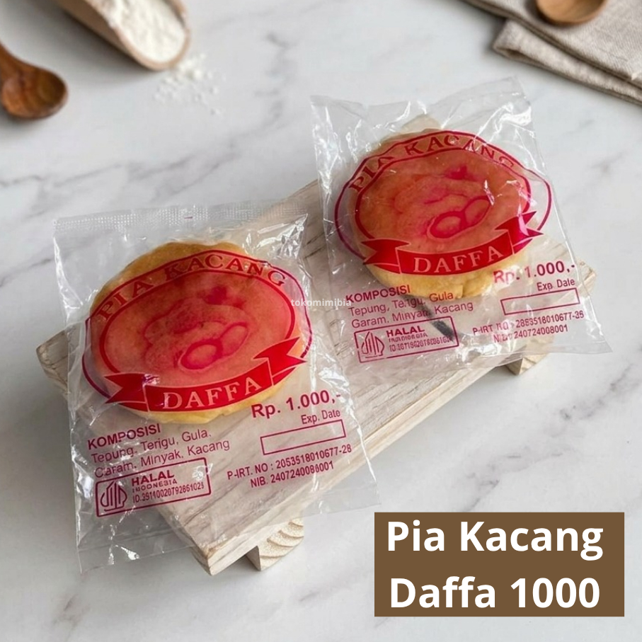 Pia Kacang Daffa Kemasan Higienis HALAL MUI - Snack Jajanan Jadul 1000