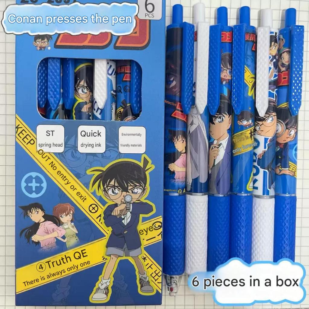 PULPEN 1 SET ISI 6 CONAN / PULPEN ANAK SEKOLAH MOTIF CONAN ISI 6 / PULPEN CONAN 1 SET ISI 6PCS