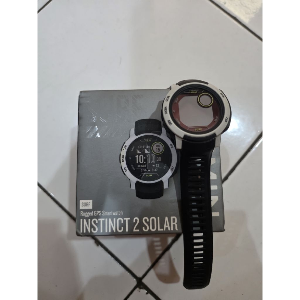 Garmin Instinct 2 Solar Surf edition 45mm grs resmi bekas seken second